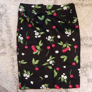 Slim and Sexy Cherry Pencil Skirt